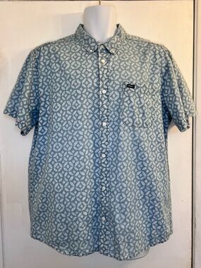 RVCA Slim Fit Short Sleeve Button-Up Shirt